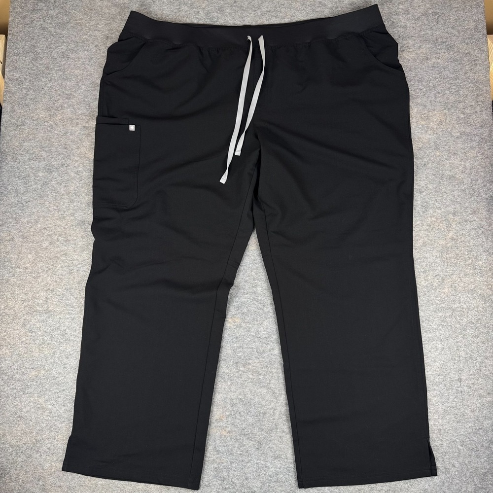 FIGS Technical Collection Kade Scrub Pants 32" Black Womens 6XL Tall